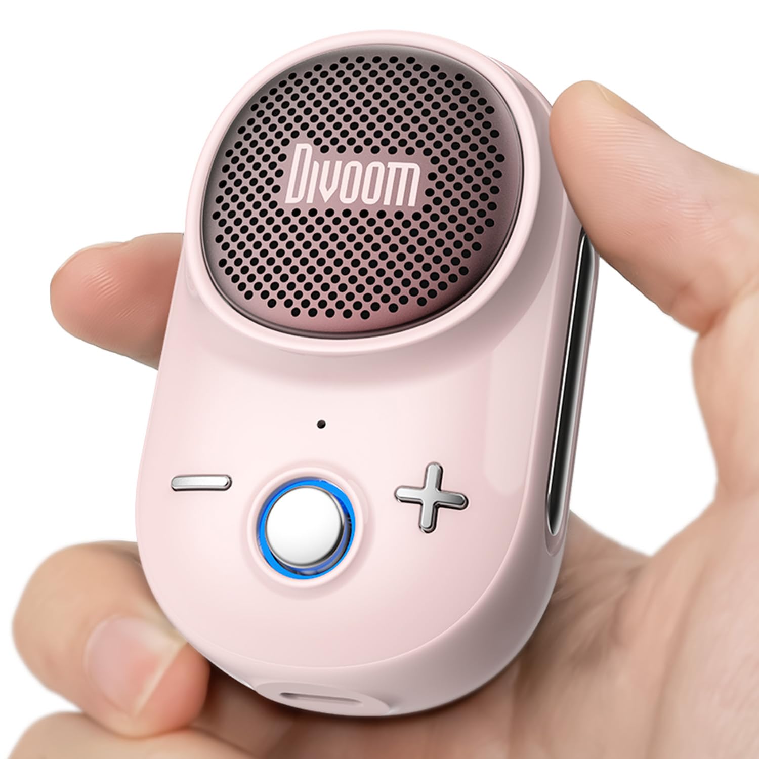 Itour-S Wearable Bluetooth Speaker, IP67 Waterproof Dustproof, Portable Small Clip-On Bluetooth Speaker, 10H Playtime, for Kitchen, Work, Travel, Biking, Golf, Pool (Pink)