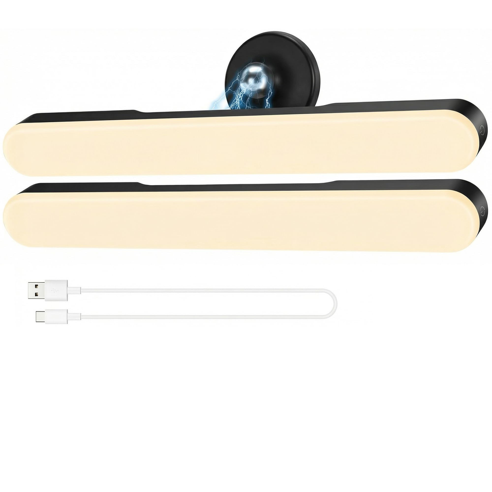 Rinfency LED schminktisch beleuchtung, Dimmbar Make up Licht für Schminktisch Lampe, 4000mAH Wiederaufladbar Spiegel Beleuchtung Ohne Kabel, Tragbare Abnehmbare 360°Drehung Spiegellampe Badezimmer