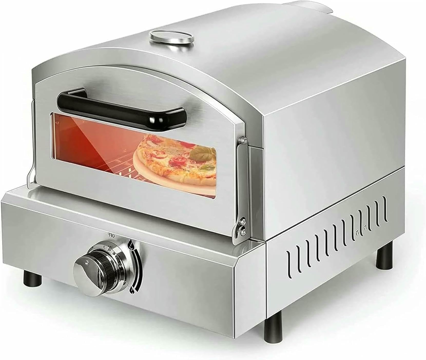 Electric Pizza Oven, Stainless Steel Drawer Toaster Oven, 360° Uniform Temperature, High Temperature and Corrosion Resistance, for Home Restaurant