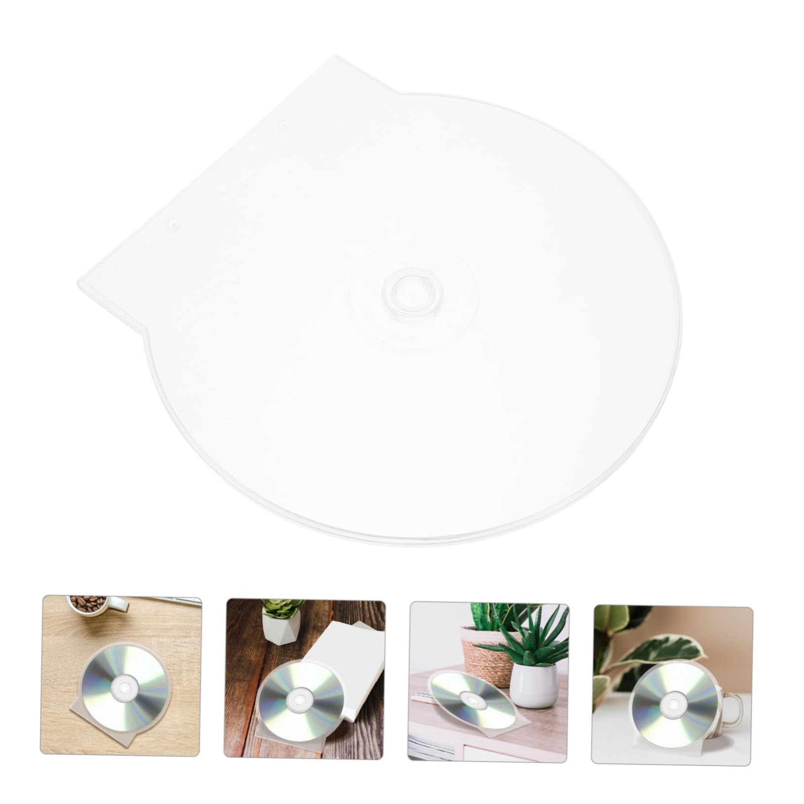 Porta CD Rigido Semi-trasparente Design Spesso per 50pezzi, Custodia Protettiva per Dischi Dvd e Cd, per Casa e Viaggio