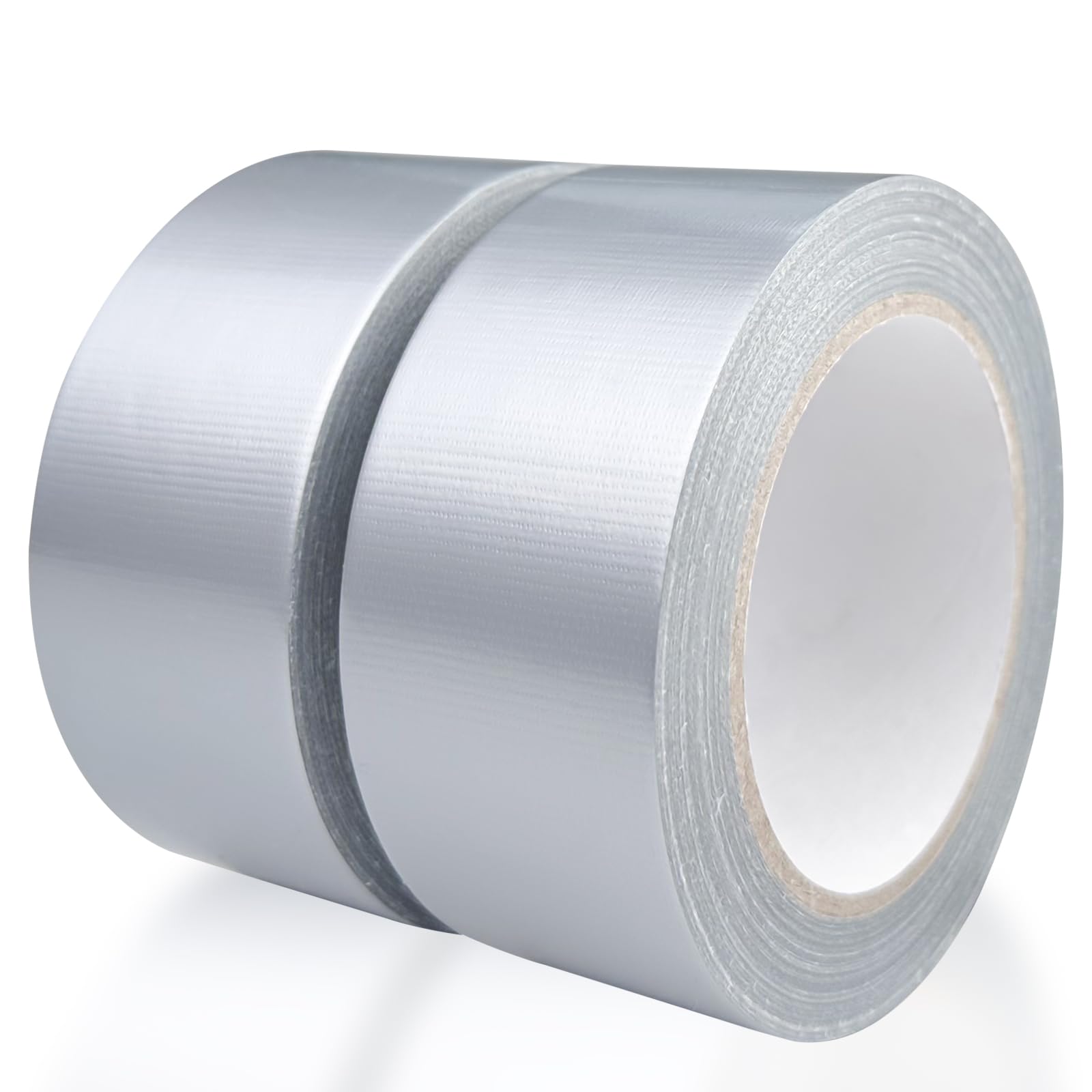 WinGluge 2 Pezzi Nastro Telato, Nastro Adesivo Argento 27m x 48mm, Duct Tape Super, Nastro Adesivo Impermeabile Universale, per Riparazioni, Imballaggio,Fissaggio, Marcatura e Sigillatura