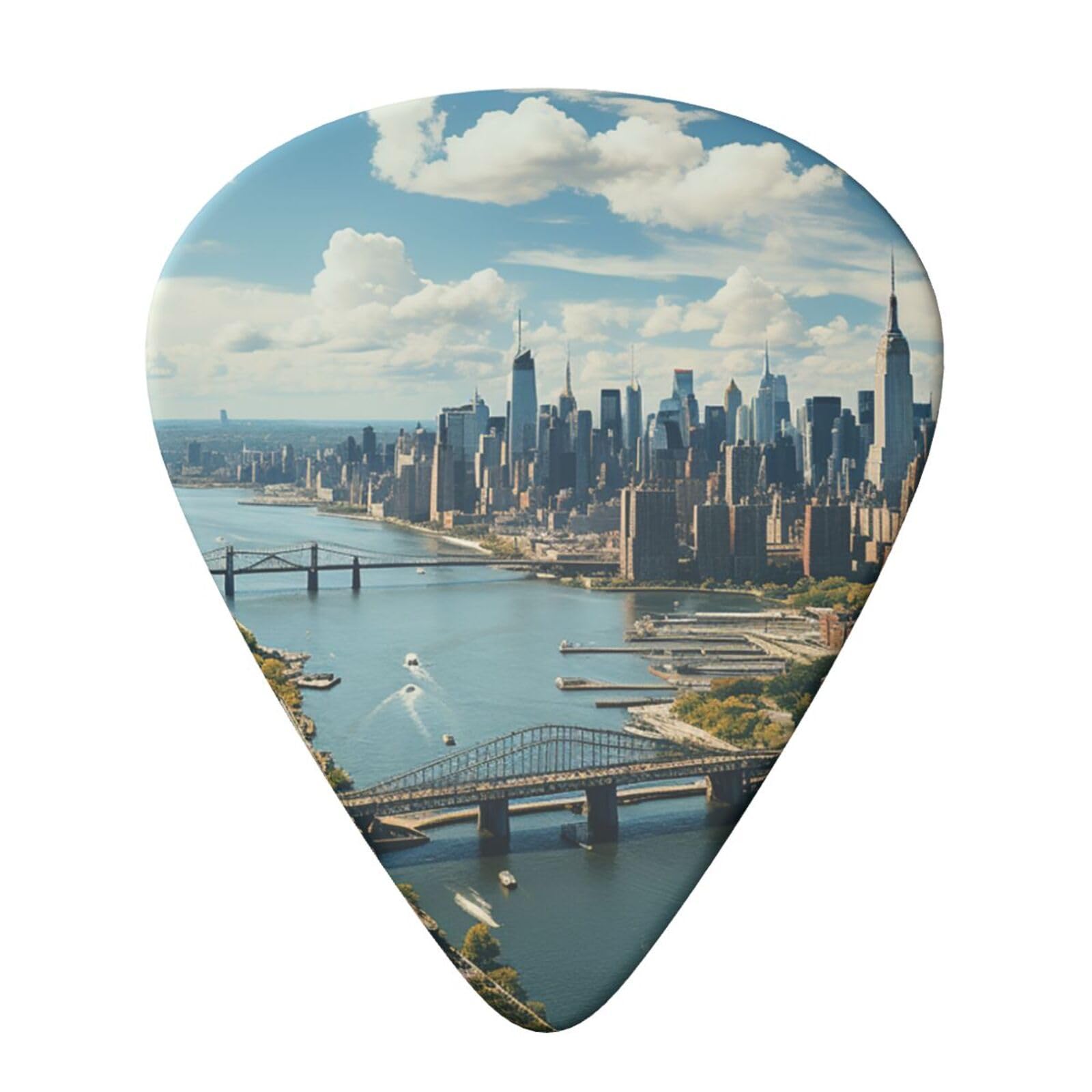 Penthouse Widok na Nowy Jork Manhattan Kostka do gitary przetworników do akustycznej gitary elektrycznej basowej ukulele