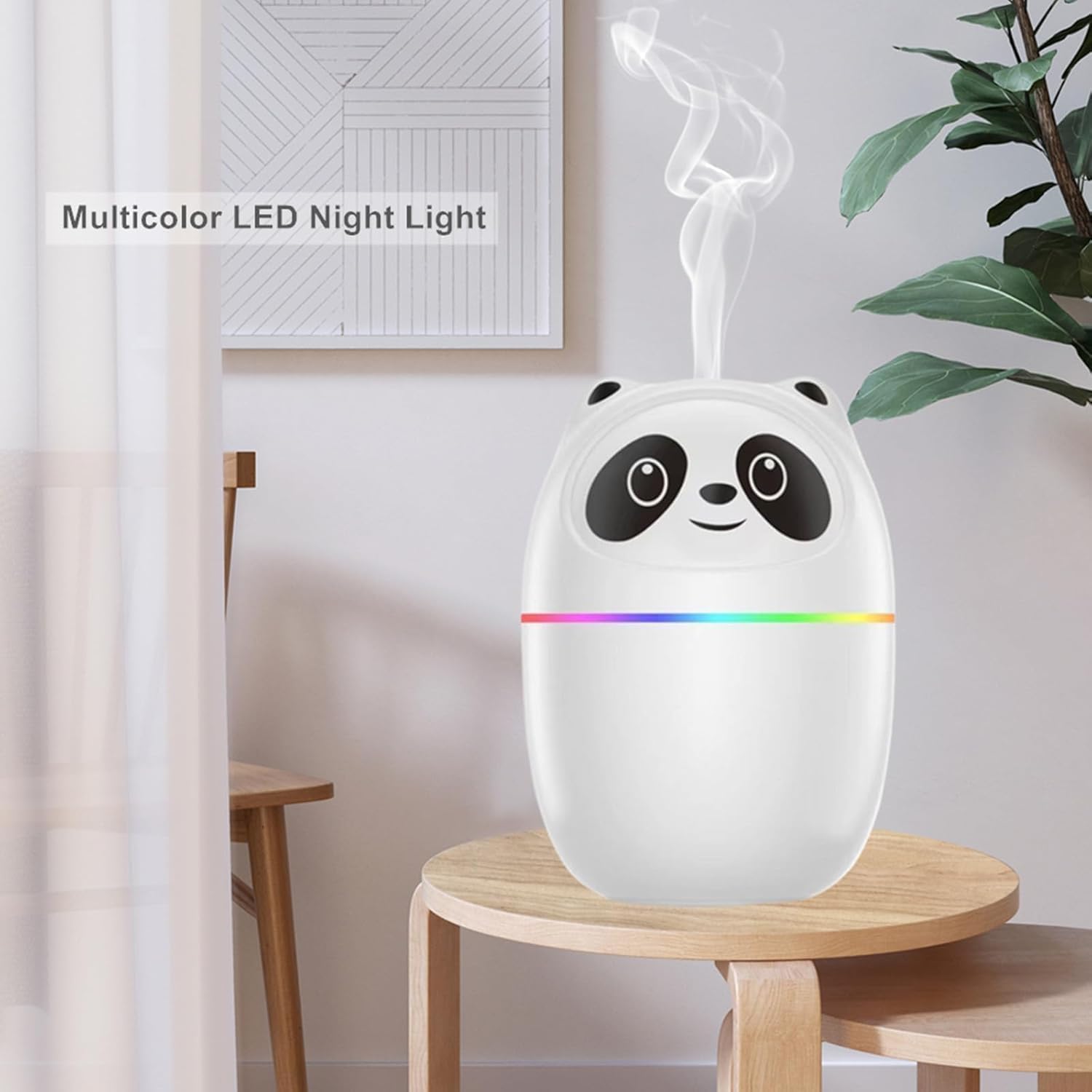 Humidifire for Room Moisture, Aroma Diffuser for Home, Mist Maker, Cool Mist Humidifier, Small Quiet Air Humidifier, Ultrasonic Essential Oil Diffuser Electric (Panda Humidifire Multi Color) 2