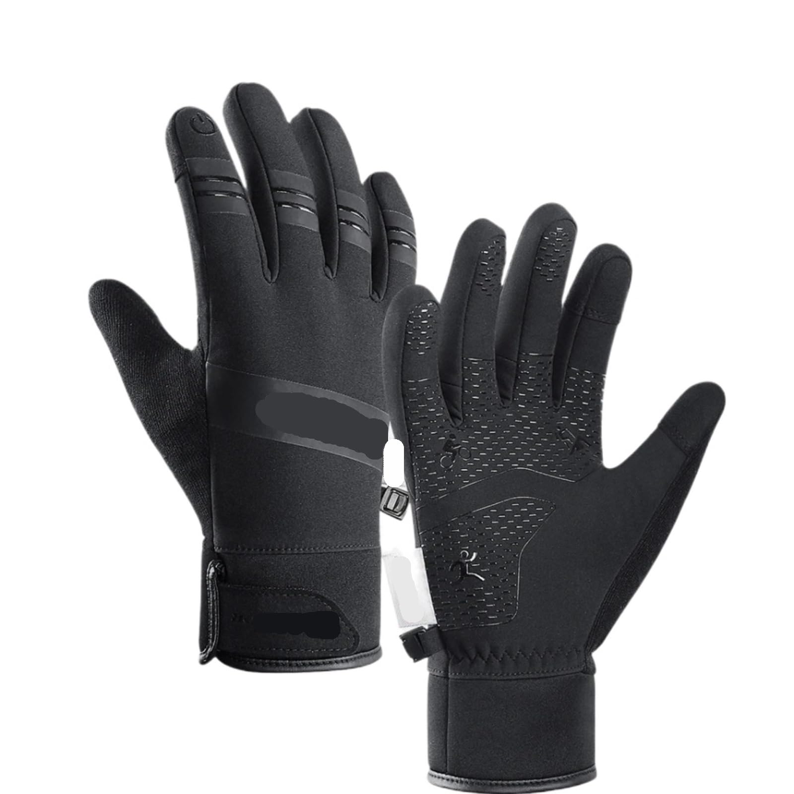 Gants d'escalade Gants d'escalade Gants de Moto d'hiver Scooter en Plein air Coupe-Vent Gants de Ski d'équitation Gants de vélo Chauds Noir Cyclisme pour Escalade(S)