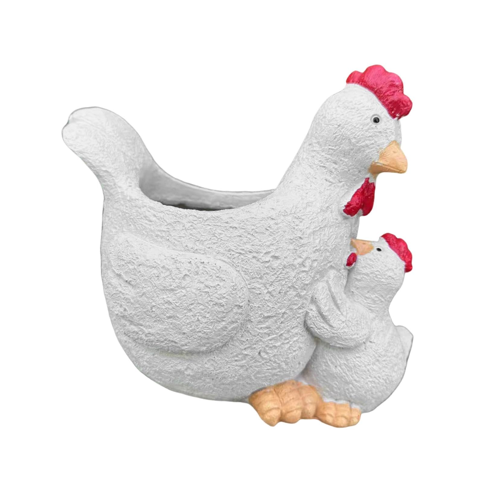 Amazon.com : Fenteer Chicken Planter Pot Garden Ornament