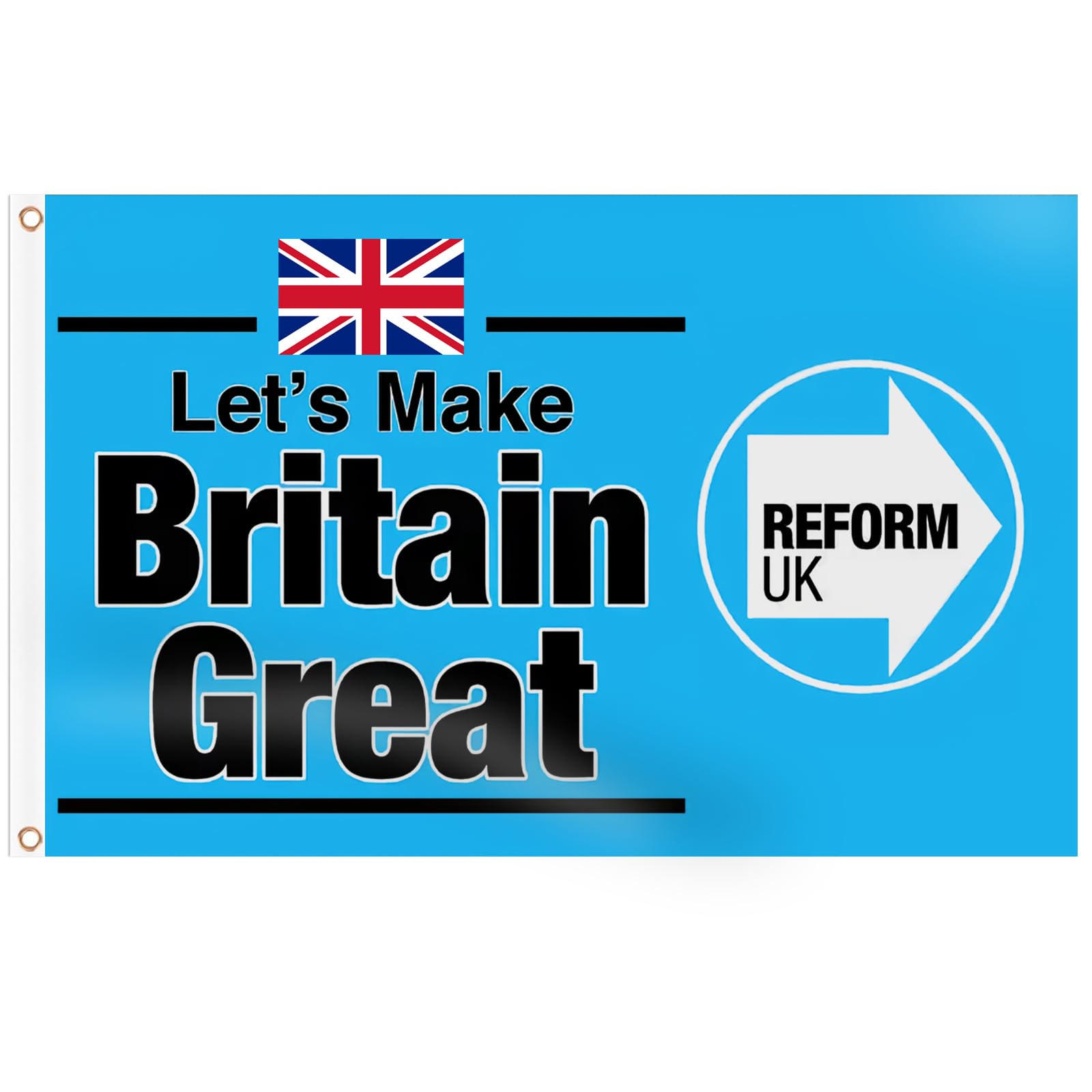 Reform Uk Flag 150X90Cm Flags Large Outdoor Decorative Union Jack Flag for Yard Balcony & Events, Durable Polyester with Grommets