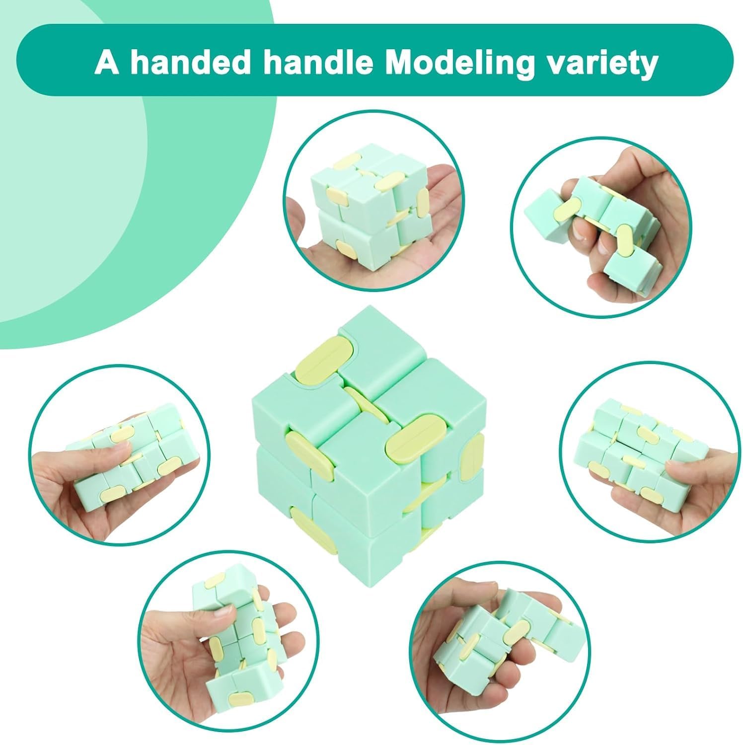 Infinite Cube Plastic Mini Fidget Toy 3 Pieces Decompression Game Improves Focus Ideal for Office Staff and School Supplies for Adults