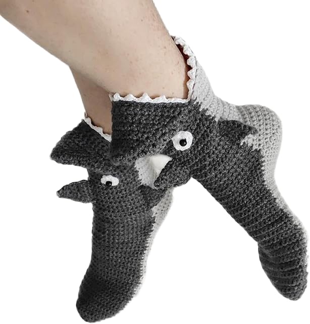 MIEAHORY Funny Animal Socks for kids&adult Christmas Gifts knitted Novelty socks Cartoon Animal Floor Socks Leg Warmers ( Grey White,Kids,One Size )