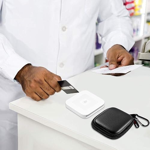 Miniatura 7 de Estuche para lector de tarjetas con chips, soporte duro para bolsa de transporte cuadrado A-SKU-0485 sin contacto y lector de chips con cable de