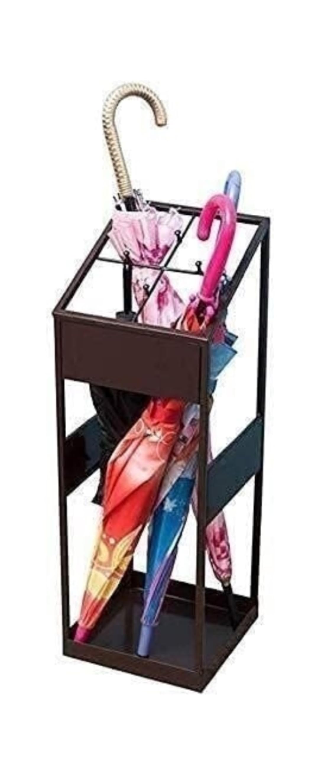 Umbrella Rack Metal Umbrella Stand Umbrella Holder Space-Saving Organizer Bucket For Home Office For Long And Short Pocket Umbrella Doorway (Noir 22 * 22 * 60cm)