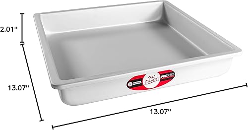 Miniatura 8 de Fat Daddio's Molde cuadrado de aluminio anodizado para tartas, 12 x 2 pulgadas (paquete de 2)
