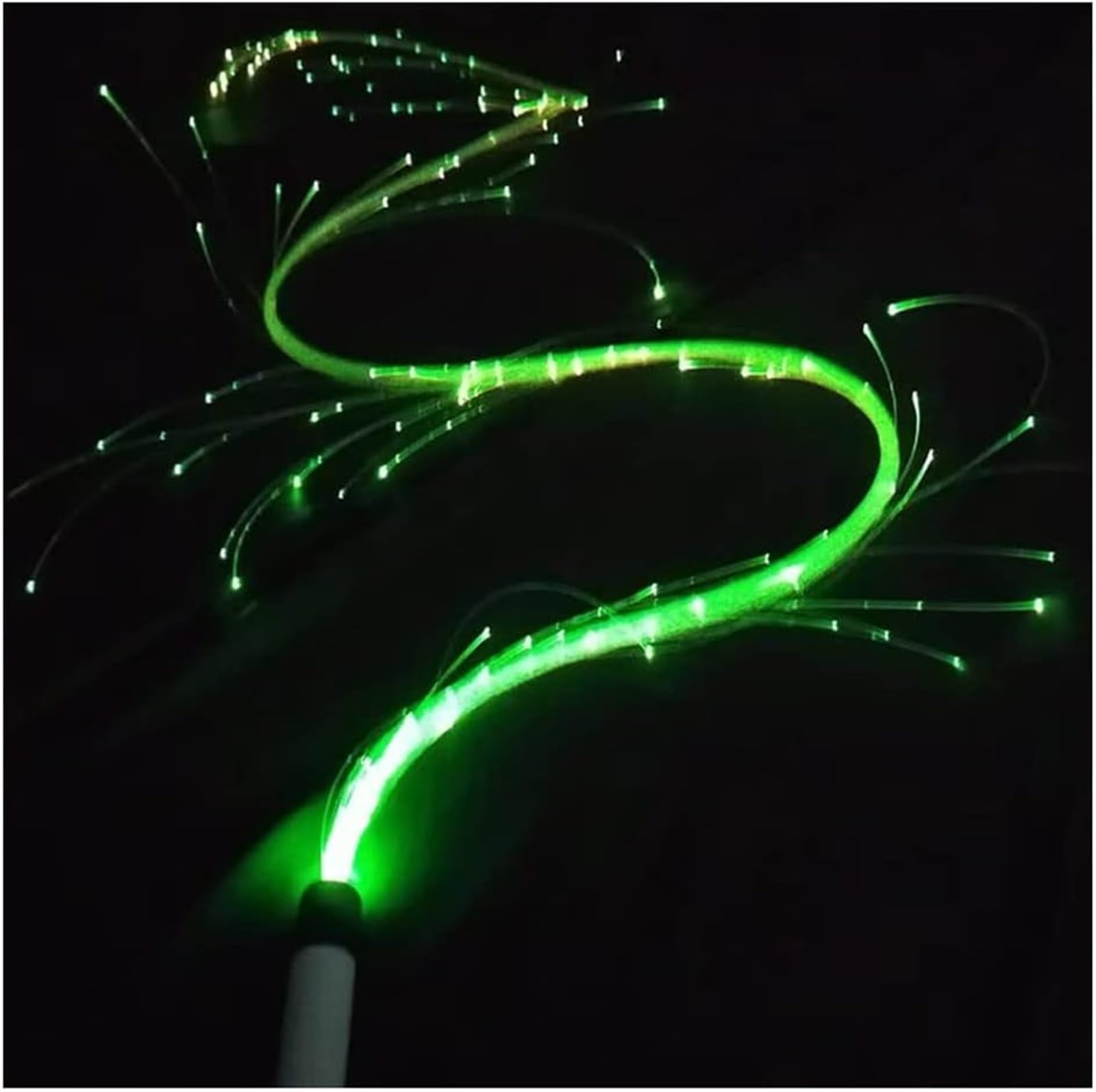Bicchiere a fibra ottica Frusta in fibra ottica, frusta da discoteca, flusso di frusta a LED, 4 modalità di flusso di scintille Giocattolo con frusta luminosa Puntelli for feste Incredibile luce in fi