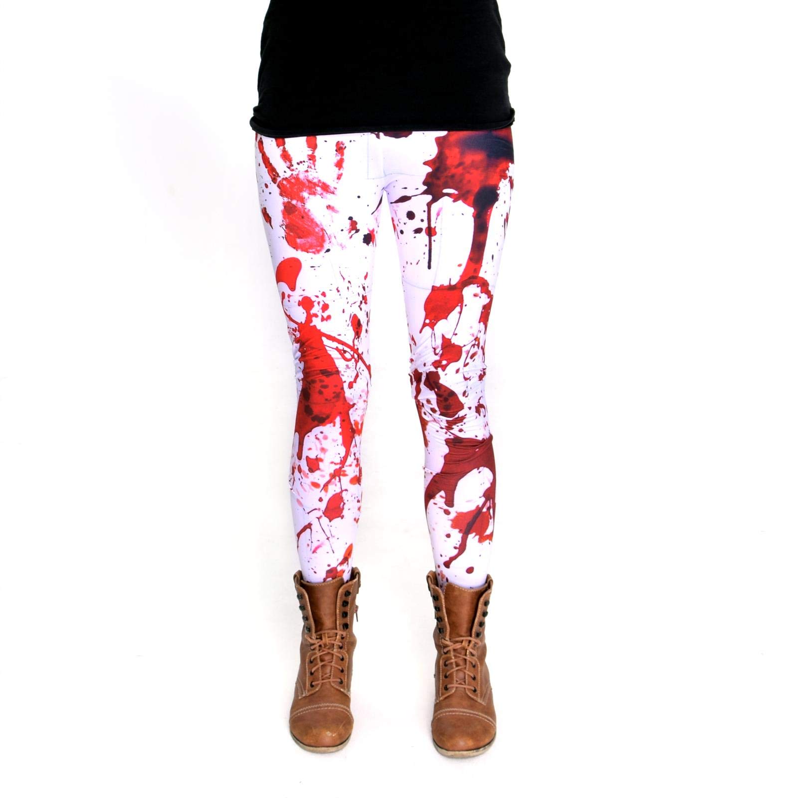 Cosey Women's Bloodstain - Printed Colorful Halloween Leggings (One Size) - S Design