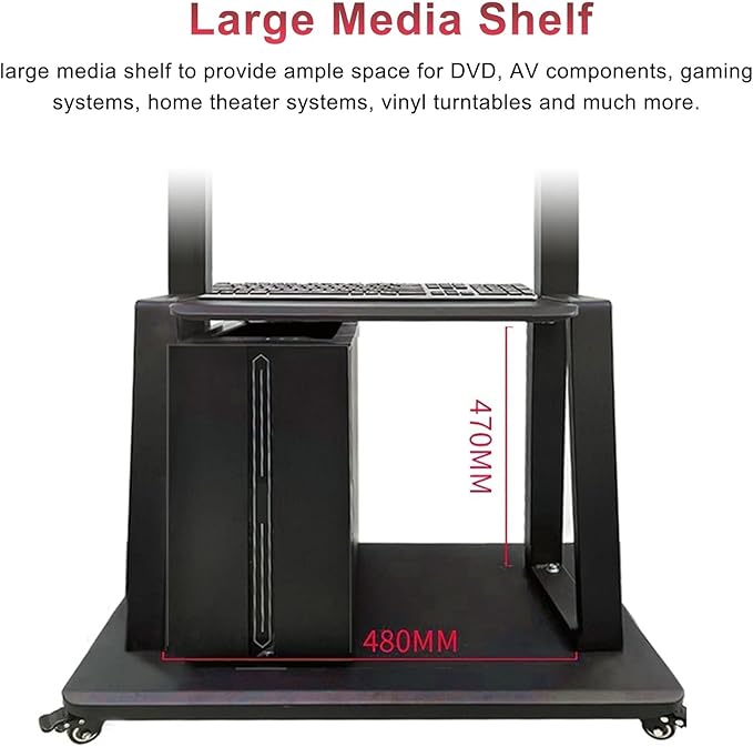 Soporte para TV REMYS de piso ajustable hasta 75 pulgadas miniatura 6