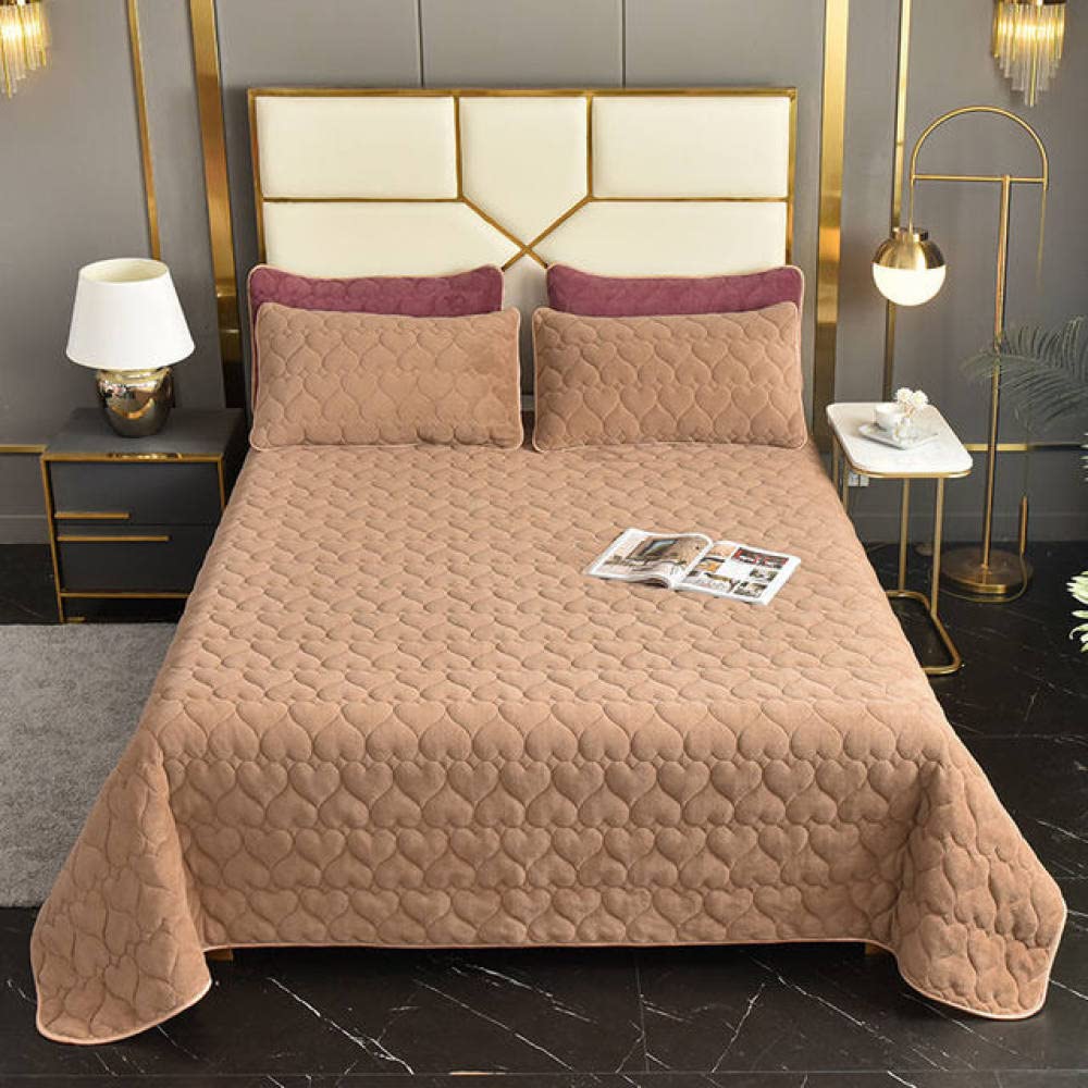 Couvre-lit en velours de lait doux matelassé d'hiver 200x230 cm