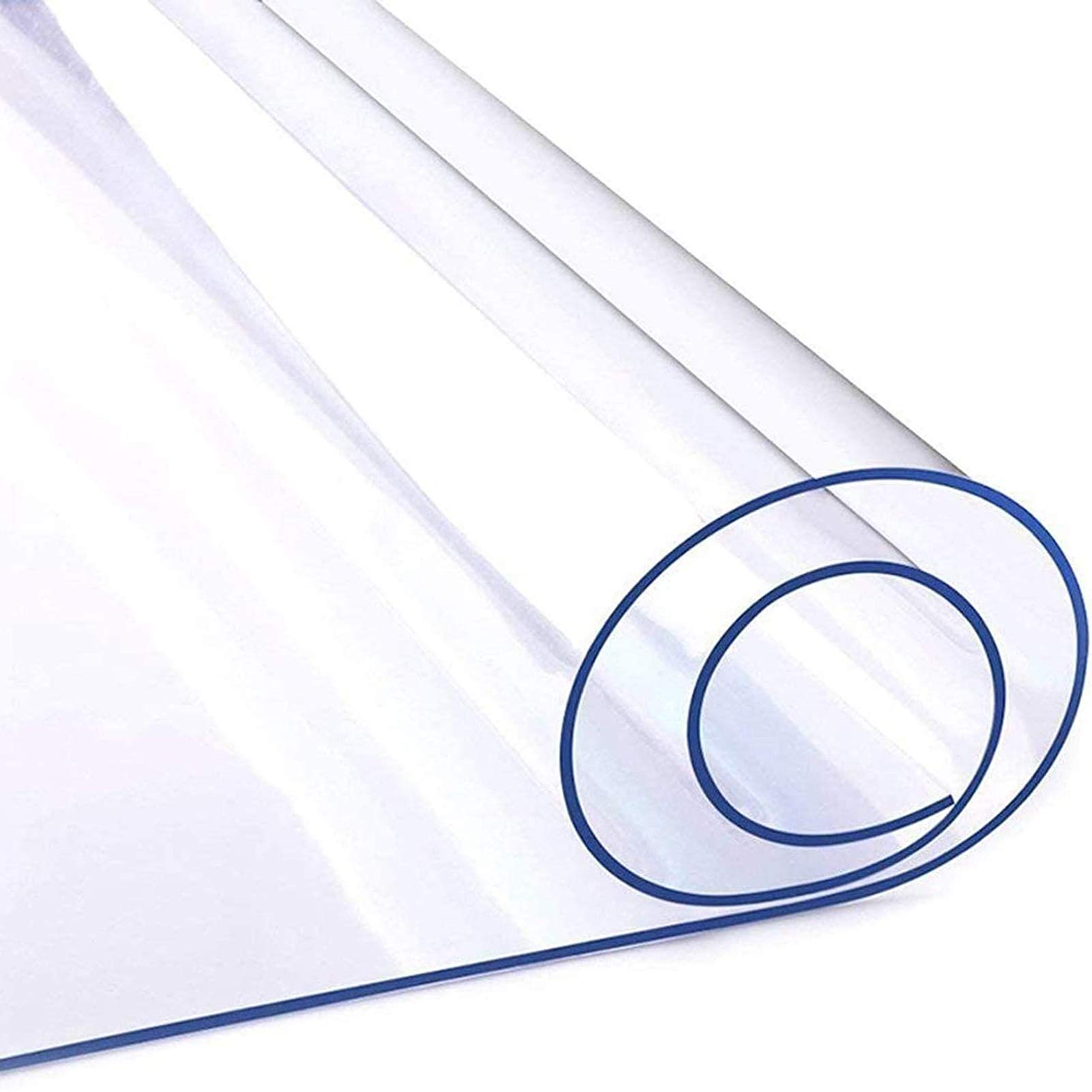 Alfombrilla de PVC transparente para silla, 50 x 95 cm, 0,5 mm de grosor, resistente a los arañazos, diseño antideslizante, ideal para oficina y hogar, se adapta a alfombras y suelos de madera dura