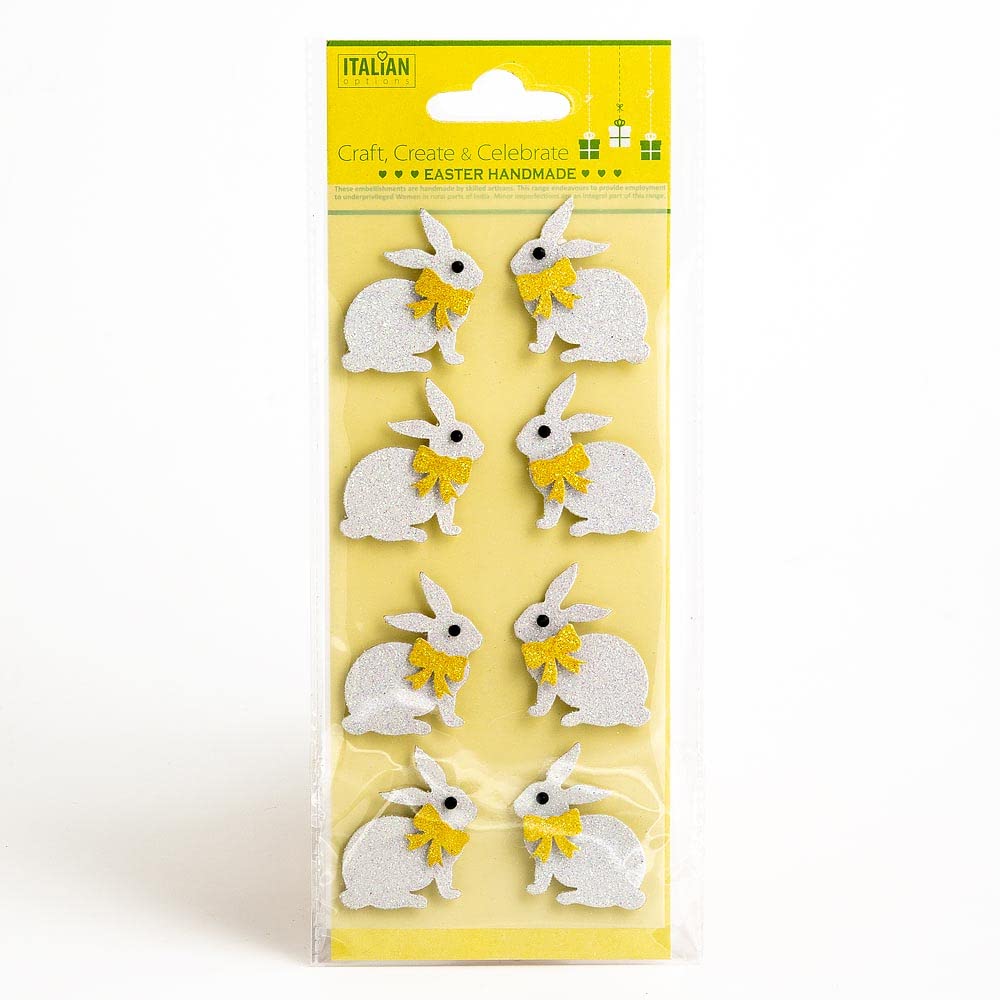 Italian Options - Easter Crafts - Glitter Bunny Rabbits (8 pcs)