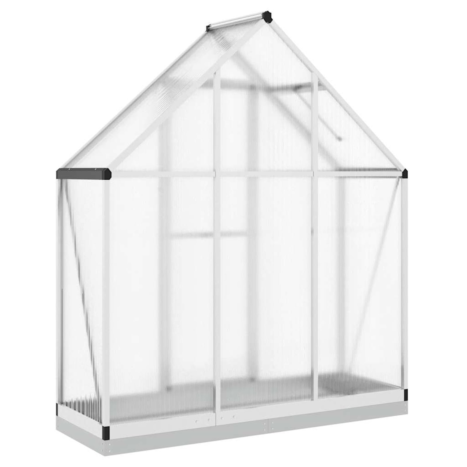 Szklarnia 169 x 58 x 202 cm – odporna na warunki atmosferyczne, wykonana z aluminium i płyt PC 4 mm, w zestawie z ocynkowaną ramą podłogową, dla początkujących ogrodów