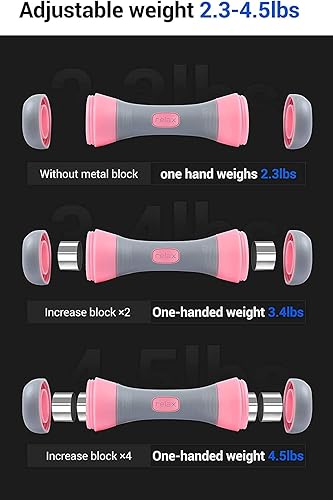 Miniatura 2 de Nice C Adjustable Dumbbells Weights, Neoprene All-in-1 Options, Non-Slip, All-Purpose, Home, Gym, Office