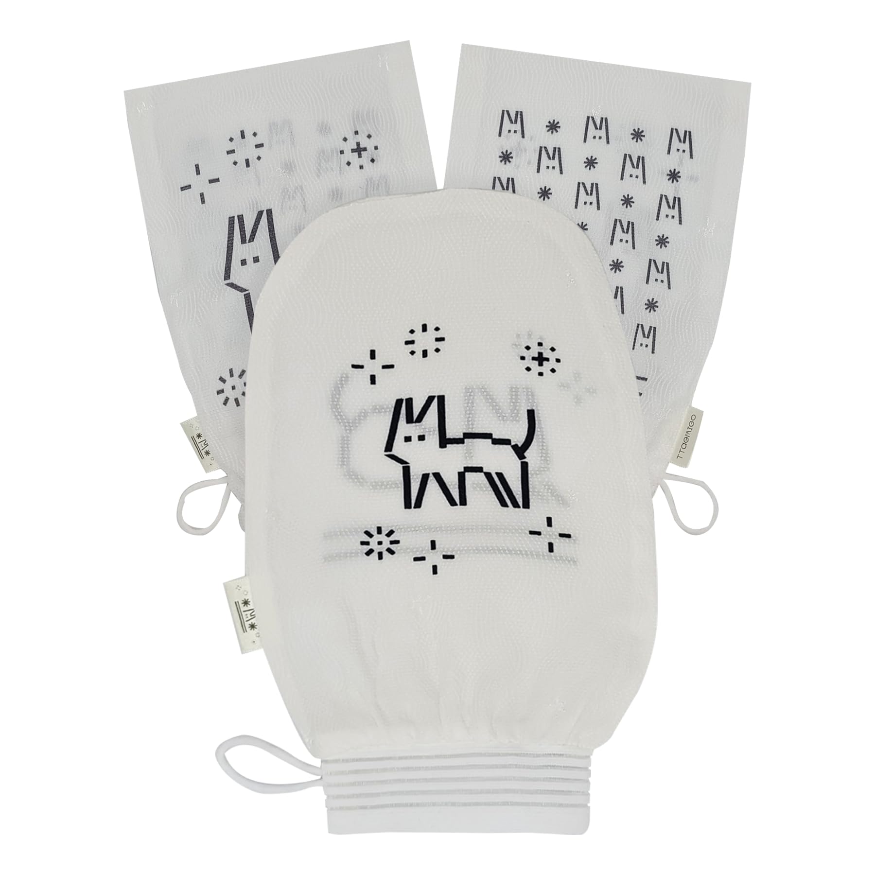 Ttaemigo Band White Exfoliating Mitt for Body (2pc) – ttaemigo is a premium exfoliating mitt made from the secret exfoliation method of the Korean royal family.Remove dead skin & Keratosis Pilaris