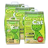 Green Cat 84 Liter Katzenstreu Natur-Katzenklumpstreu biologisches klumpend Maisstreu