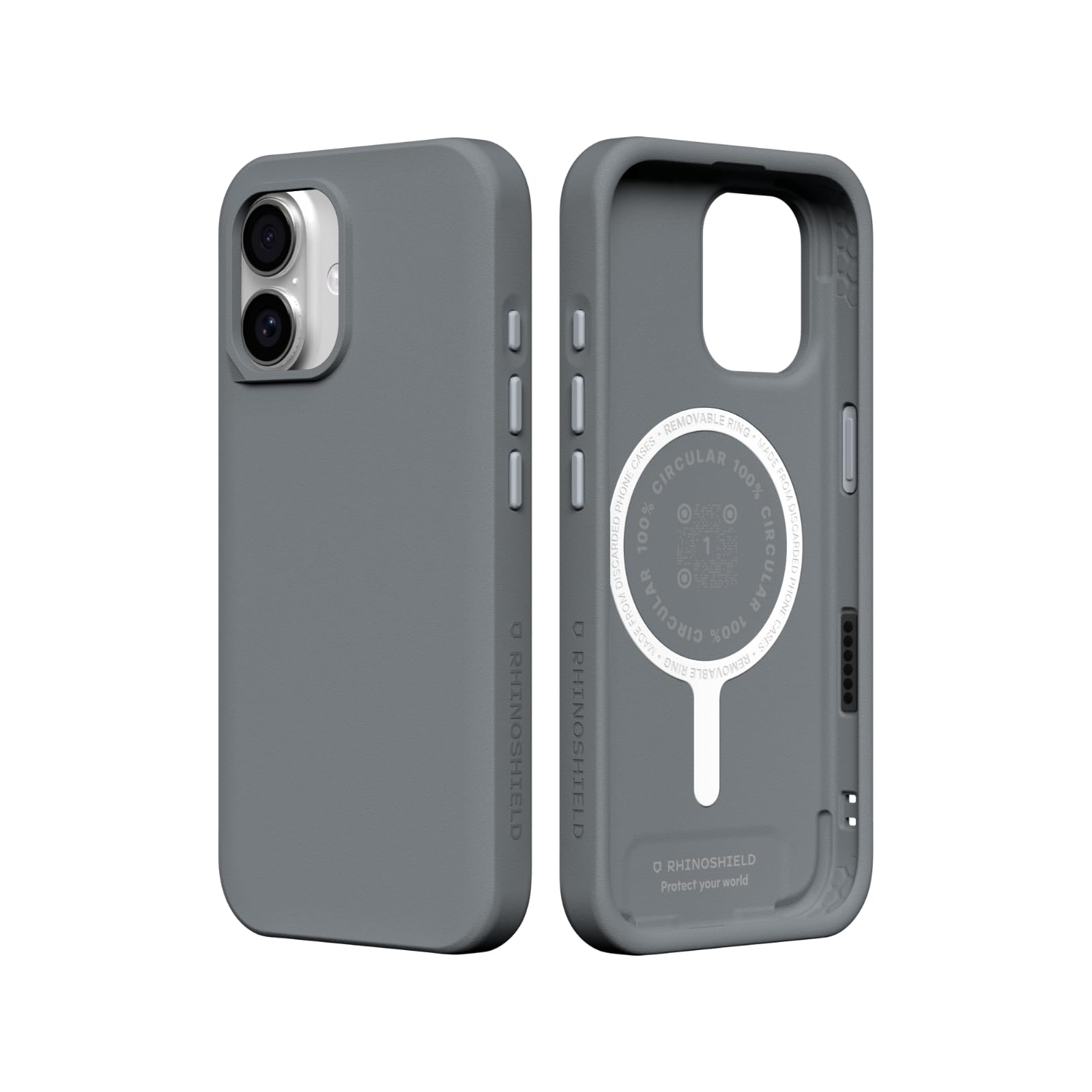 Coque iPhone 17 MagSafe RhinoShield SolidX protection premium fine gris arctique - 7