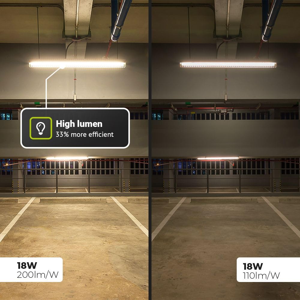 HOFTRONIC - T8 G13 Lot de 2 tubes LED 120cm - 18 Watt 3600 Lumen (200lm/W) - Super efficace - 4000K Blanc Neutre - Remplace le tube fluorescent 120W (120W/840) - Sans Scintillement - Tube Neon