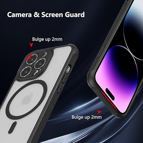 Miniatura 4 de RALEAVO Funda magnética para iPhone 11 compatible con Magsafe Funda delgada esmerilada mate translúcida de policarbonato duro con protección militar