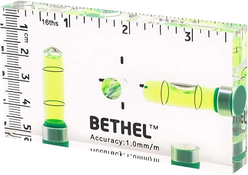 BETHEL Small Level Shatterproof Cross Check Magnetic BubbleLevel 951351MM | Mini PocketLevel 90/180SpiritLevel Picture Hanging Levels Mark Measuring Instruments Layout Tools