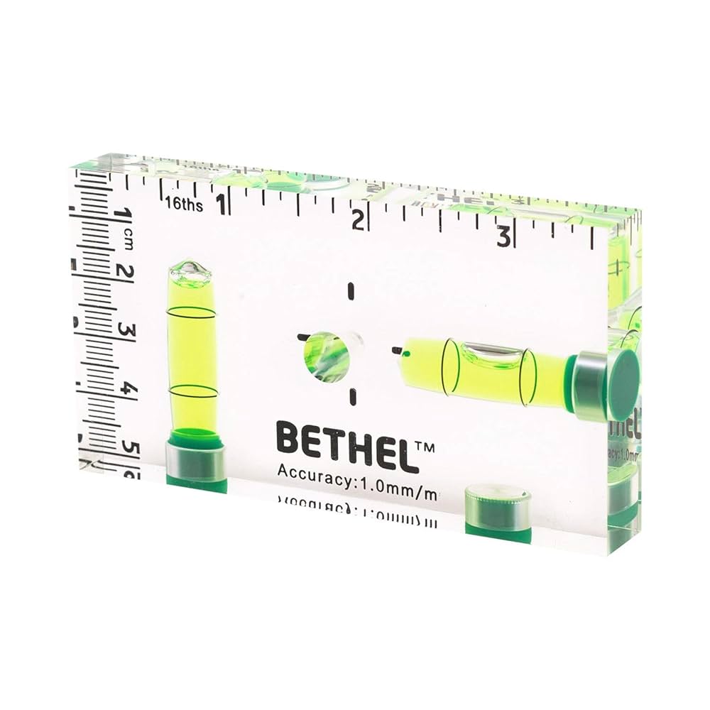 BETHEL Small Mini Pocket Cross Check Magnetic Bubble Level