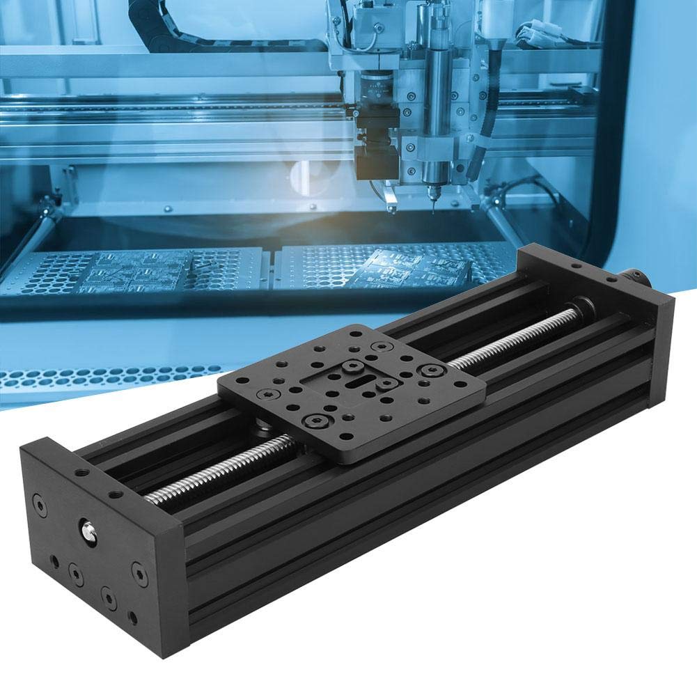 Guida Lineare 8mm con Vite a Ricircolo di Sfere, Attuatore CNC in Lega di Alluminio per Stampante 3D, di Scorrimento Lineare 300mm Nero