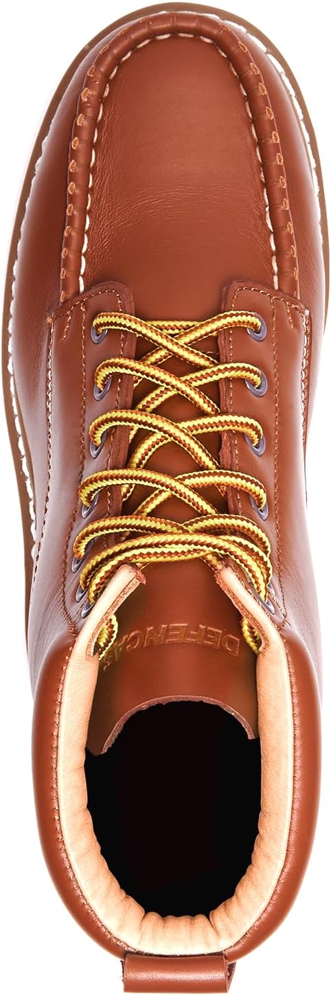 Men's SureTrack 6" Leather Steel Toe Work Boot foe Men, Goodyear Welt, Oil/Slip Resistant, Wedge Sole, Moc Toe Men's Work Boots, EH D4992 - Image 5