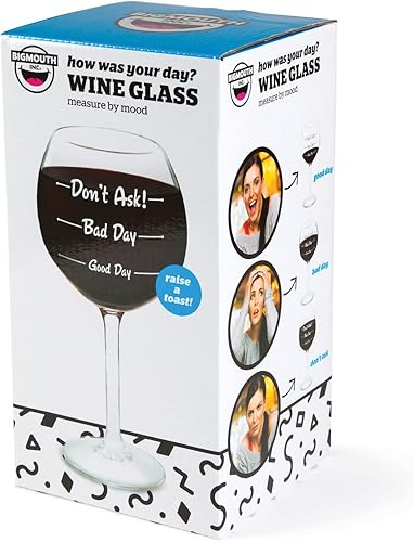 Miniatura 2 de BigMouth Inc "How Was Your Day?" Copa de vino, Regalo para los amantes del vino, Copa de vino novedosa