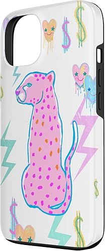 Vista 14 de iPhone 11 Pro Max Preppy Art Cheetah, Pink Cheetah, Preppy Art - Funda estética