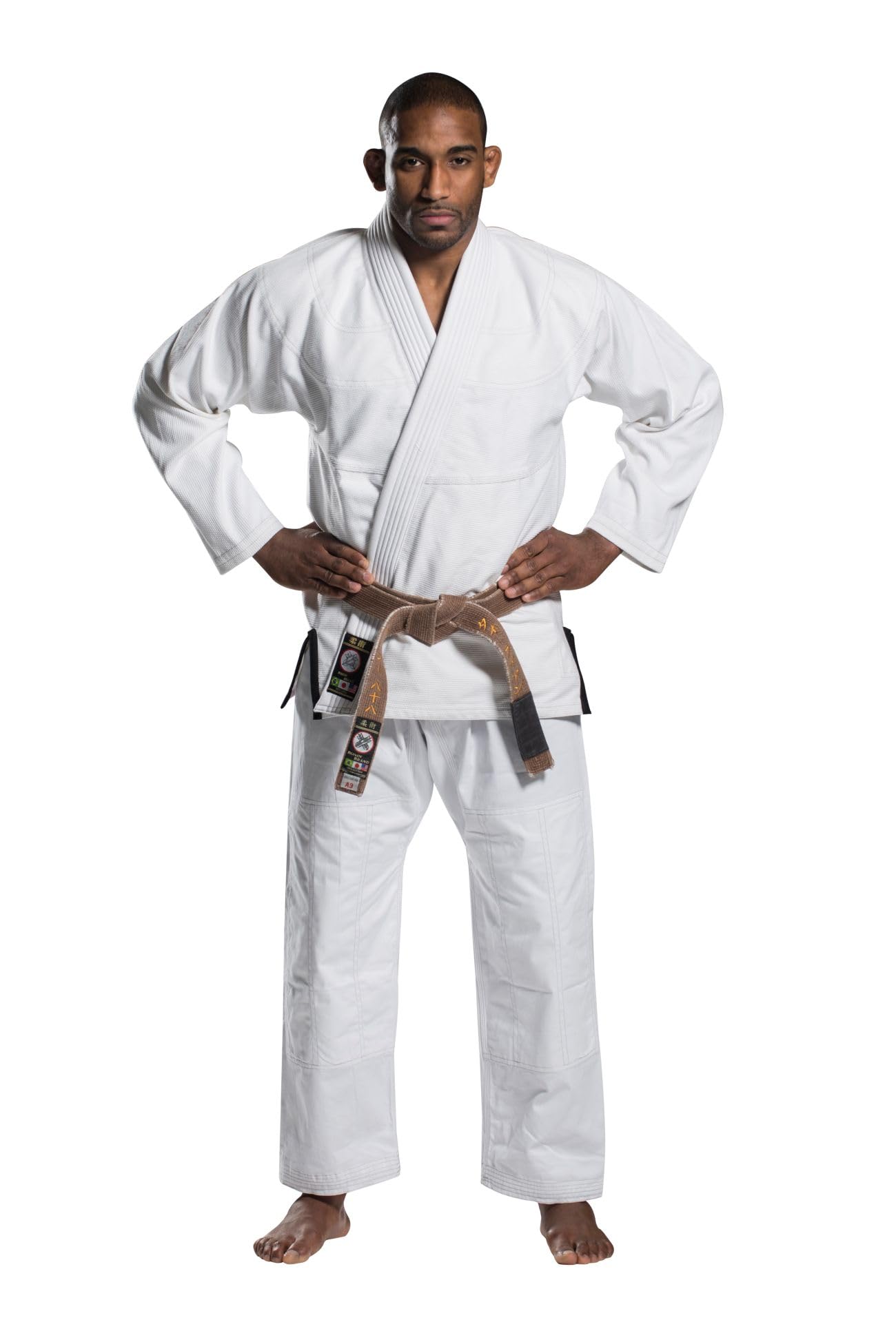 Ronin Plain BJJ Gi – Professionelle brasilianische Jiu Jitsu-Uniform – 100 % feinste, vorgeschrumpfte Baumwolle, 420 g/m², Perlengewebe