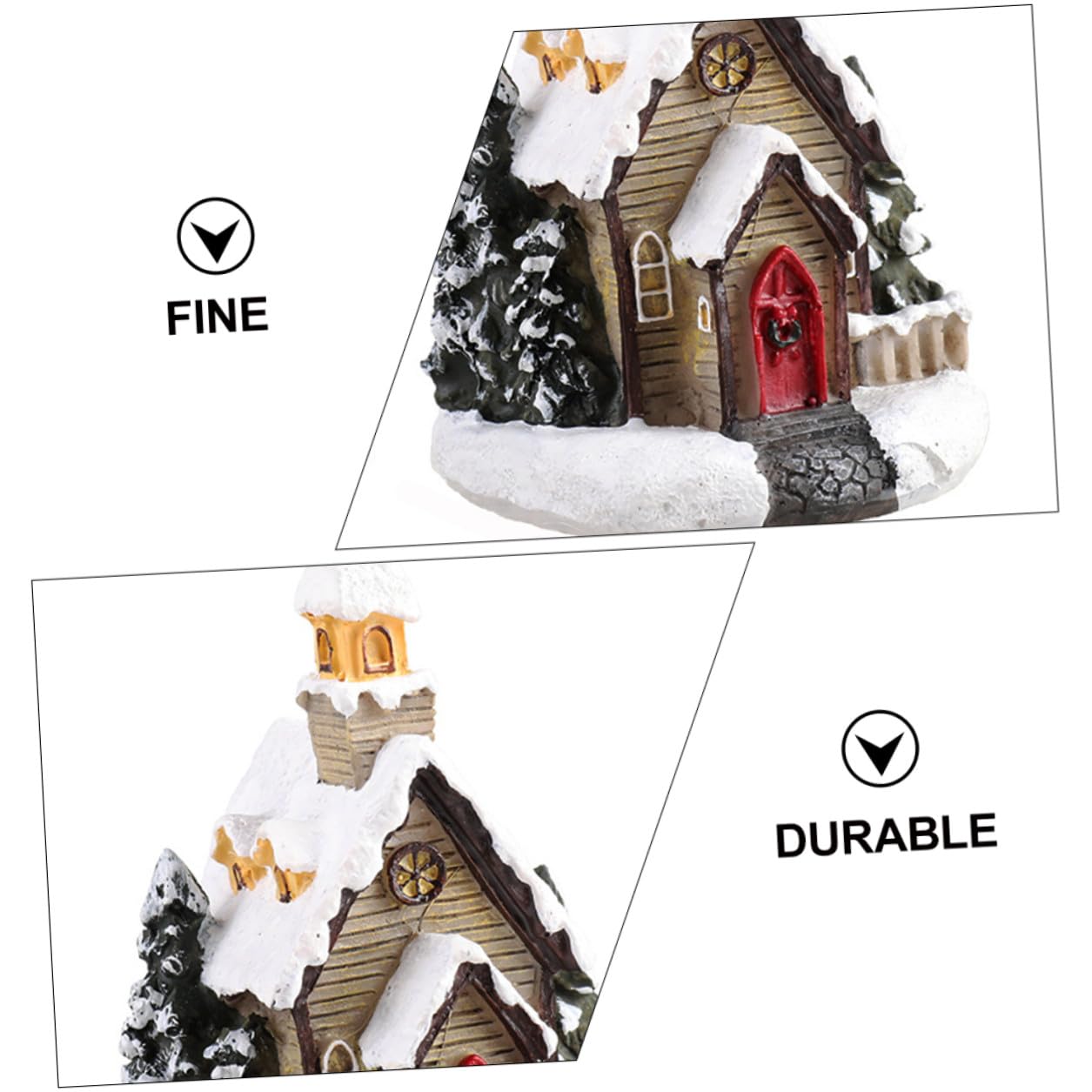 Toyvian 4pezzi Ornamenti in Resina Luminosi per Casa Decorazioni Natalizie da Tavolo Oggetti di Scena per Feste Design Elegante e Leggero Stile Casuale