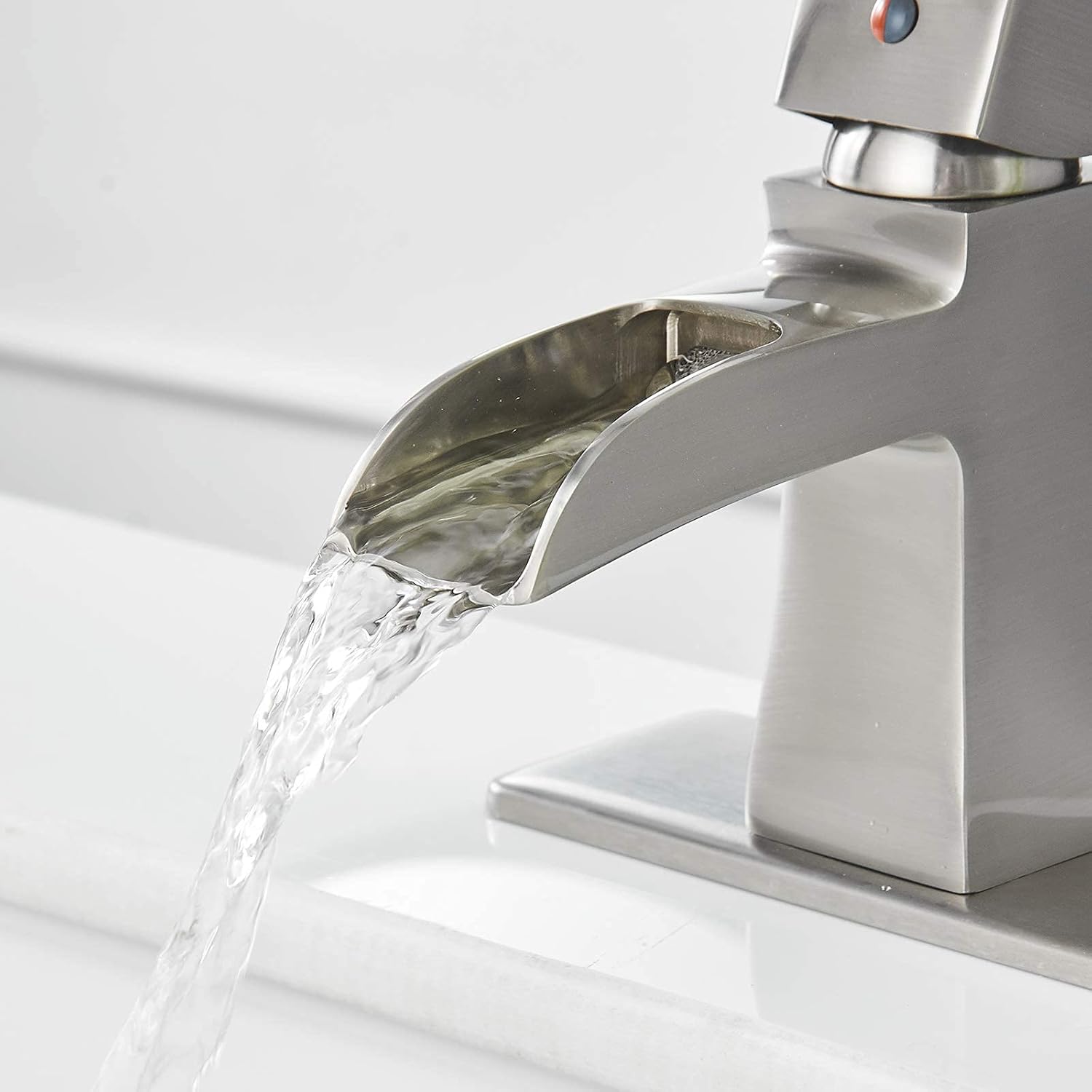 Bеѕt Rеvіеw BATHLAVISH Waterfall Bathroom Faucet, Brushed Nickel Bathroom Sink Faucet, Single Hole Bathroom Faucet, Single Handle Lavatory Vanity Modern with Pop Up Drain with Overflow Lead-Free Bеѕt Cуbеr Dеаlѕ 🔥 BATHLAVISH Waterfall Bathroom Faucet, Brushed Nickel Bathroom Sink Faucet, Single Hole Bathroom Faucet, Single Handle Lavatory Vanity Modern with Pop Up Drain with Overflow Lead-Free