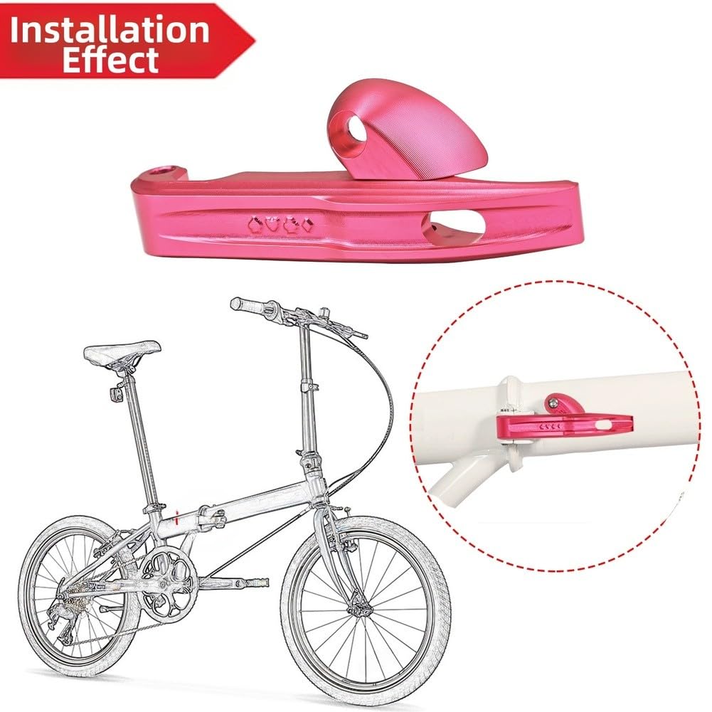 Lucchetto di sicurezza pieghevole in lega di alluminio, per bici DAHON, compatto, 115 mm x 39 mm x 6 mm, accessorio di sicurezza (rosso)