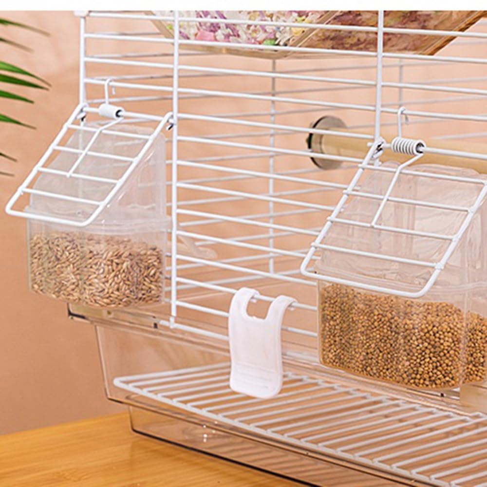 Gabbia Bird Gabbia for Uccelli Pappagallo in Acrilico Orizzontale in Seta, Gabbia Ornamentale for Uccelli, Facile da Pulire Bird Cage