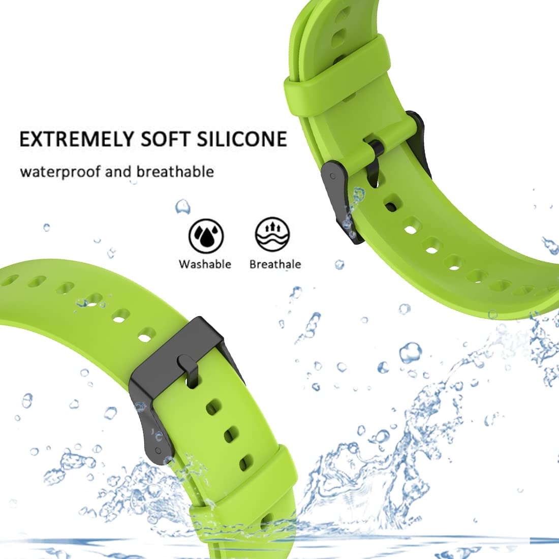 kwmobile 2x Cinturino TPU Silicone Fibbia Compatibile con AGPTEK LW11