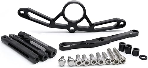 Miniatura 3 de NBVLKH Kit de soporte de montaje estabilizador de amortiguador de dirección de aluminio CNC para motocicleta para Yamaha 2021 2022 2023 (dorado +