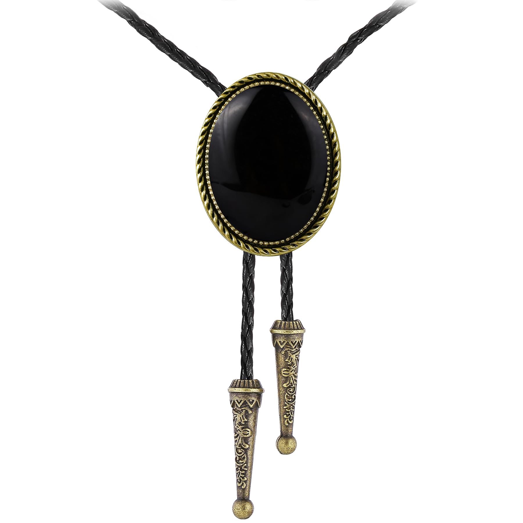 GelConnie Bolo Tie for Men Women Western Cowboy Turquoise Leather Necktie