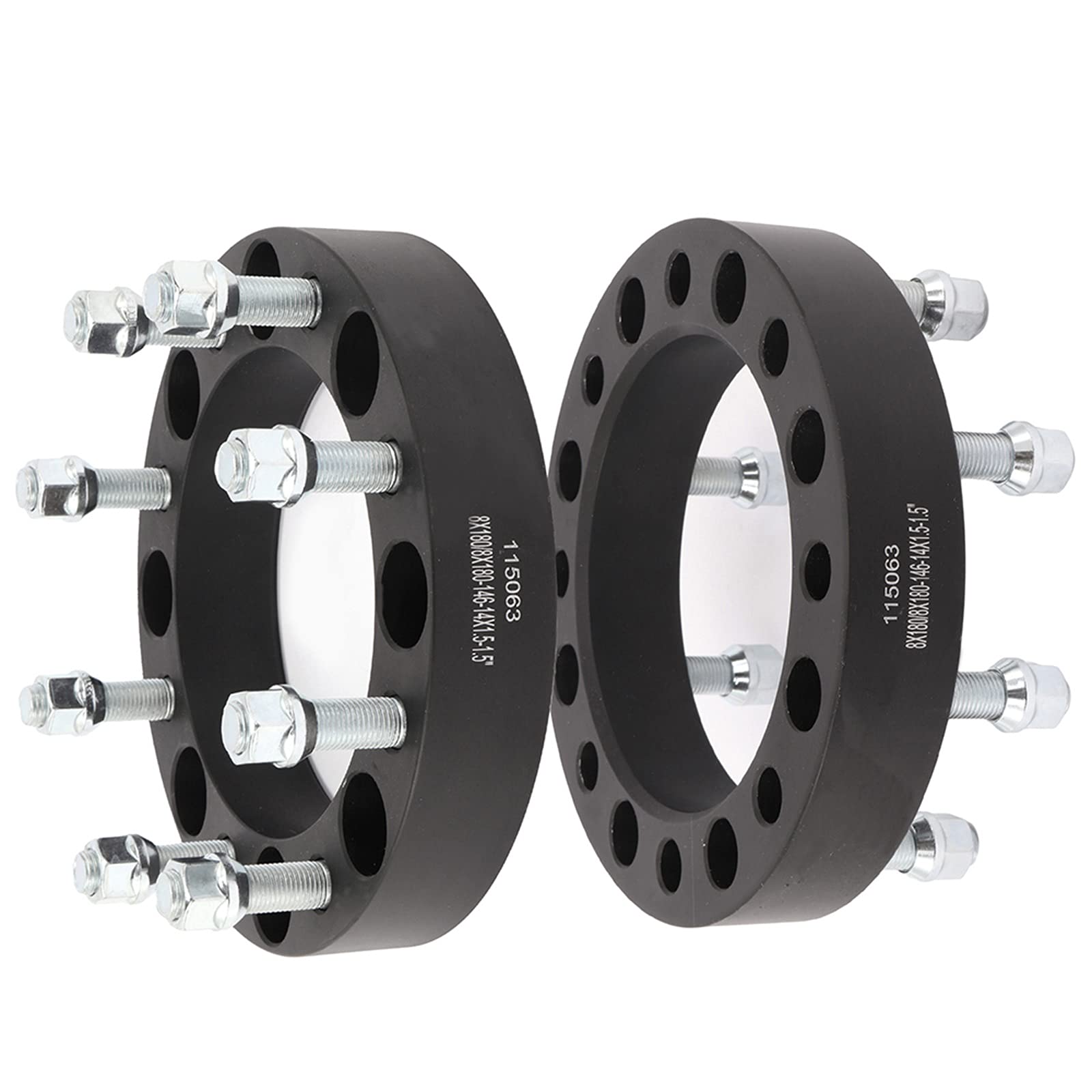 SCITOO 1.5 inch Wheel Spacers 8x180 Bore with 146mm 14x1.5 Studs Adapters