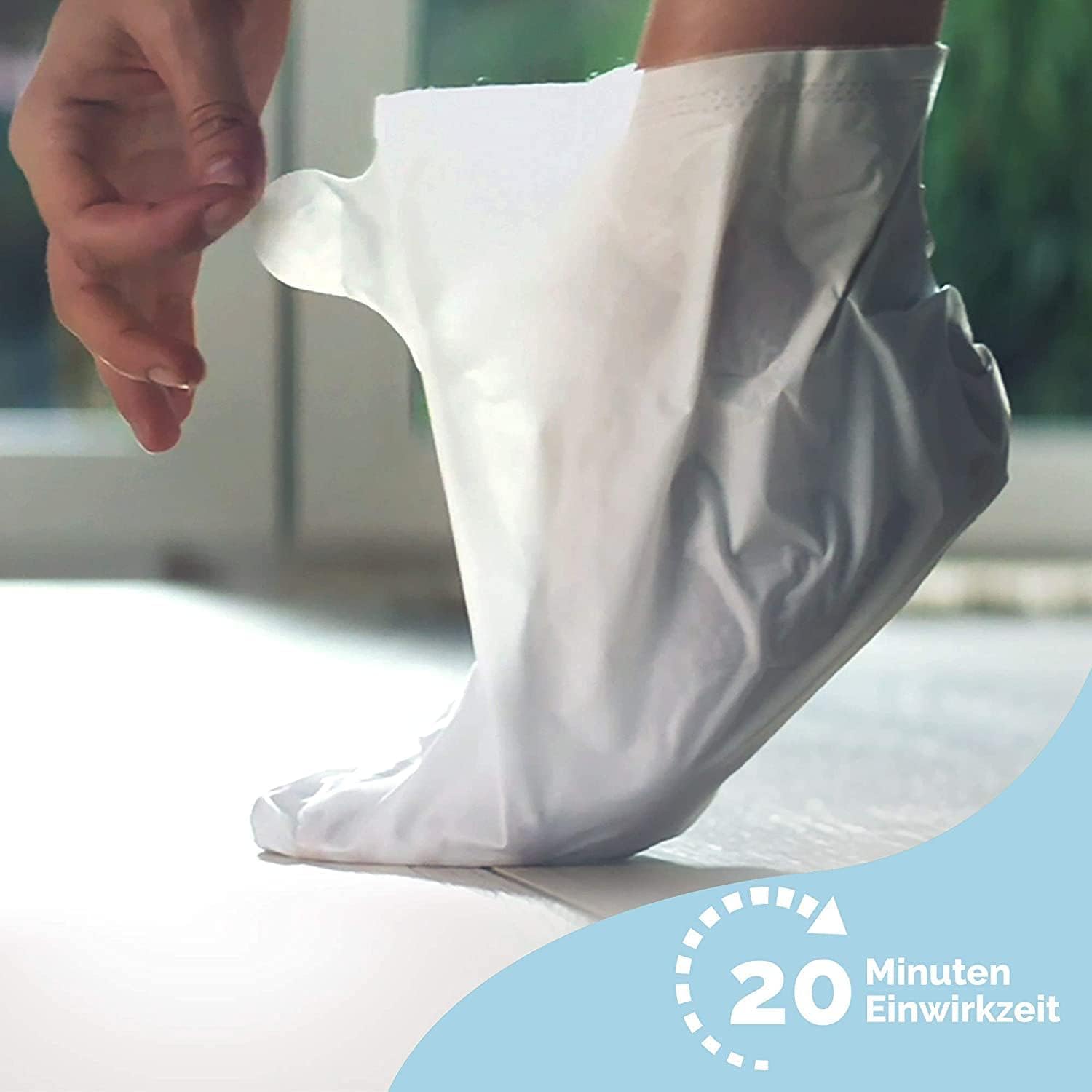 Scholl EC intensiv pflegende Fußmaske Macadamiaöl – Feuchtigkeitsspendende Pflege – 6 x 1 Paar Einwegsocken.