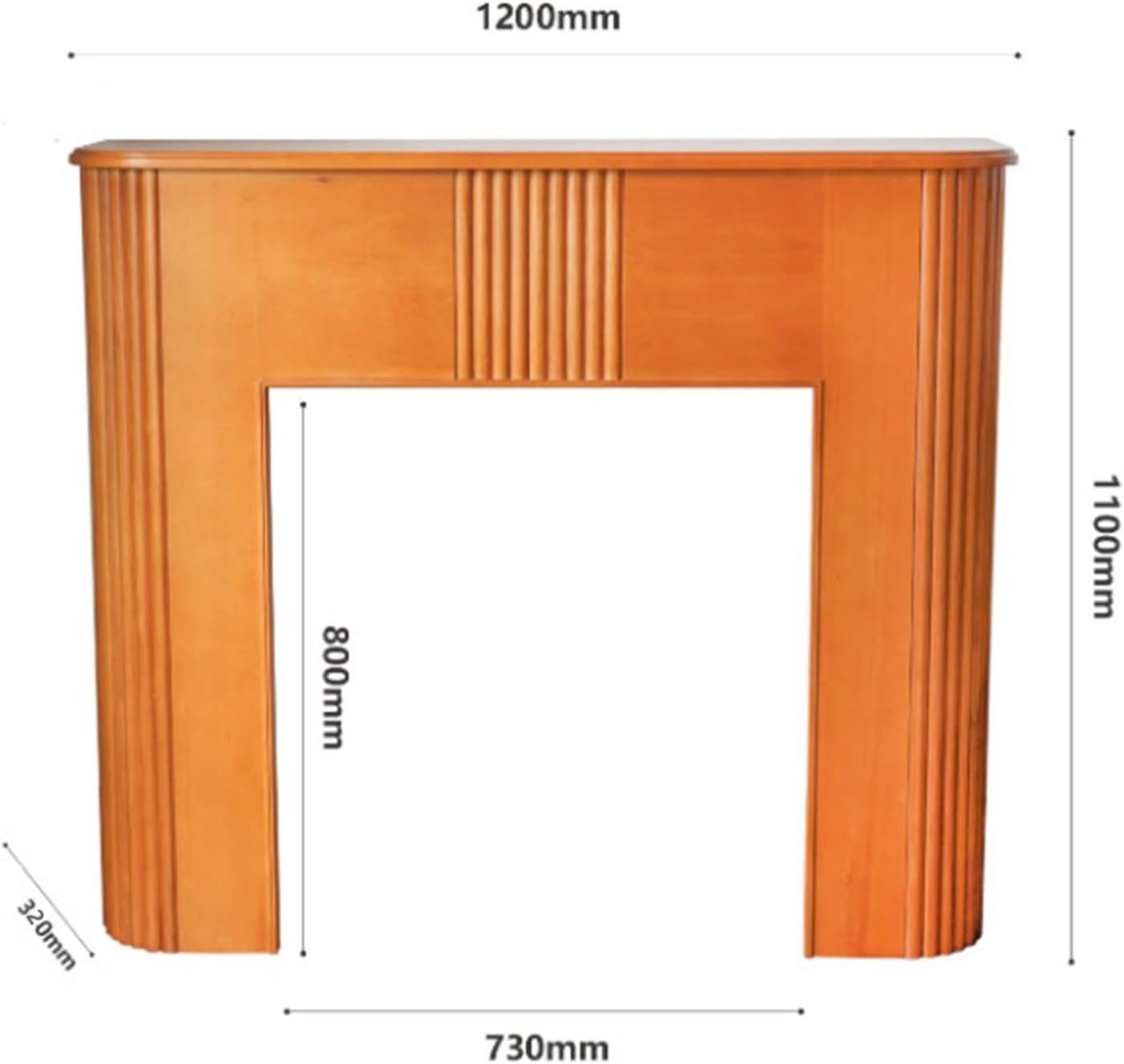 Fireplace Mantel Electric Fireplace Stove Mantel Surround Decorative Wooden Cabinet Living Room Vintage Home Solid Wood Sideboard Ornament Decorative