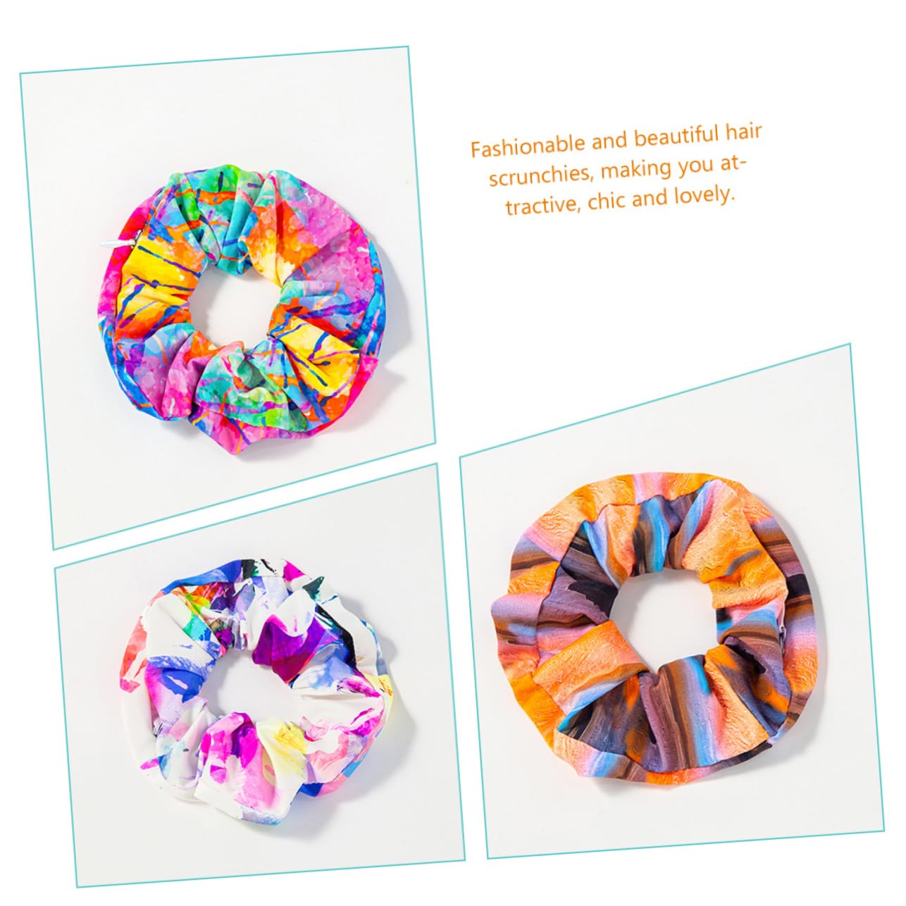 FRCOLOR 16 Piezas Accesorios para el cabello de Color titular de la de caballo lazos para el cabello de las niñas hair clips horquillas moño tocado de niñas Coleteros elásticos tela