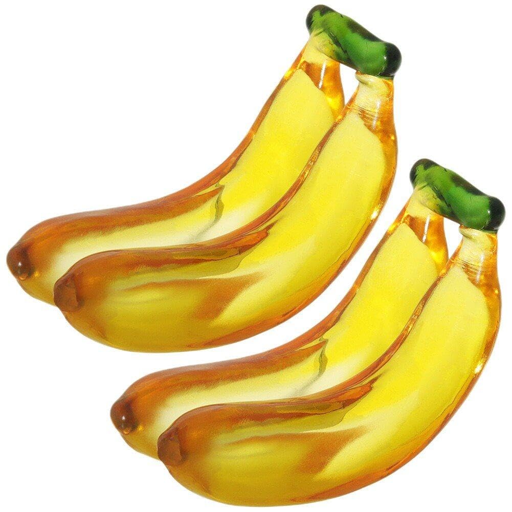 Hrippy Style2 Crystal Banana Fruit Figurine Collectibles Small Ornament Table Decoration, Crystal Banana Glass Ornament For Home Decor