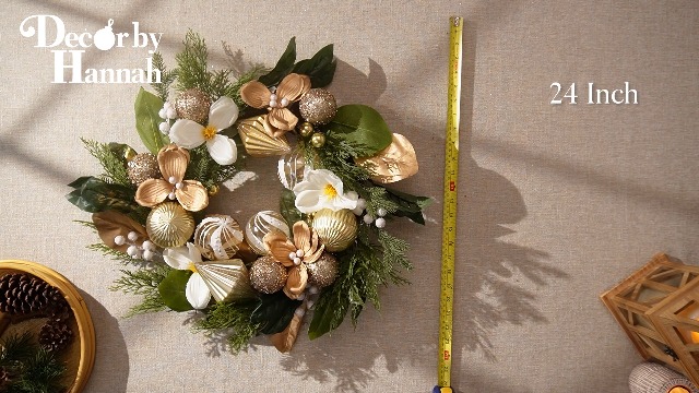 Amazon.com: Decorbyhannah Collapsible Christmas Wreath, 24 inch