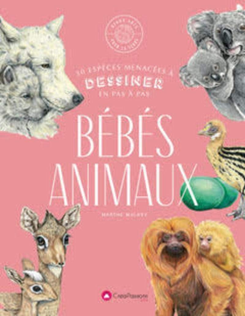 Bébés animaux - 30 espèces menacées à dessiner en pas-à -pas: 30 espèces menacées à dessiner en pas-a-pas Hardcover – Illustrated, 29 April 2021