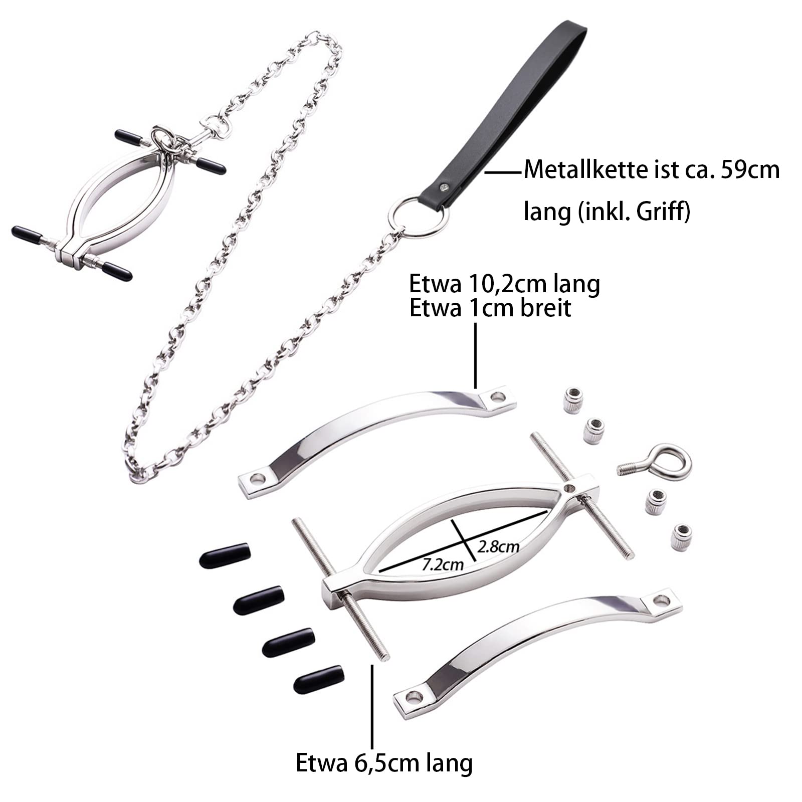 Labia Vaginal Clip Labia Fetiche Clips Con Cadena de Metal Labia Spreader Dilatador Vaginal G-Spot Sextoy Extreme Erotic SM Sextoy